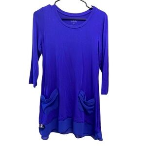 Logo by Lori Goldstein purple dress